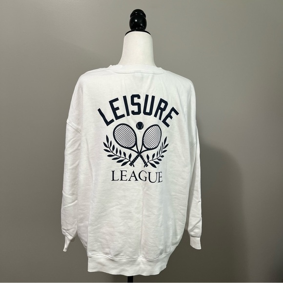 Old Navy Oversized Tunic Crewneck Sweatshirt White - Picture 6 of 12